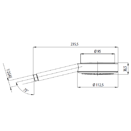 Diffusore doccia B00167 Dinamica Bossini -1