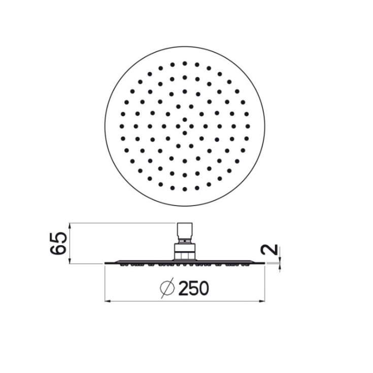 Soffione tondo Ø 250 mm BP250T05N Nikles -1