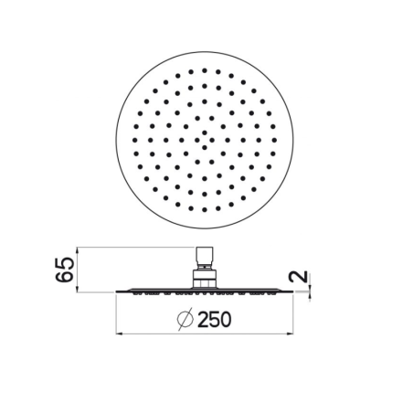 Soffione tondo Ø 250 mm BP250T05N Nikles -1