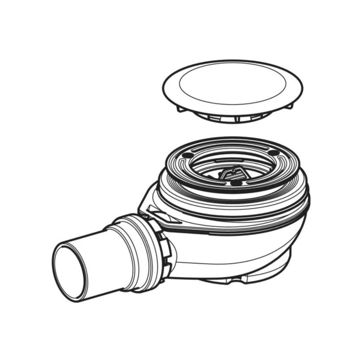 Sifone per piatto doccia con piletta Geberit 150552 -4
