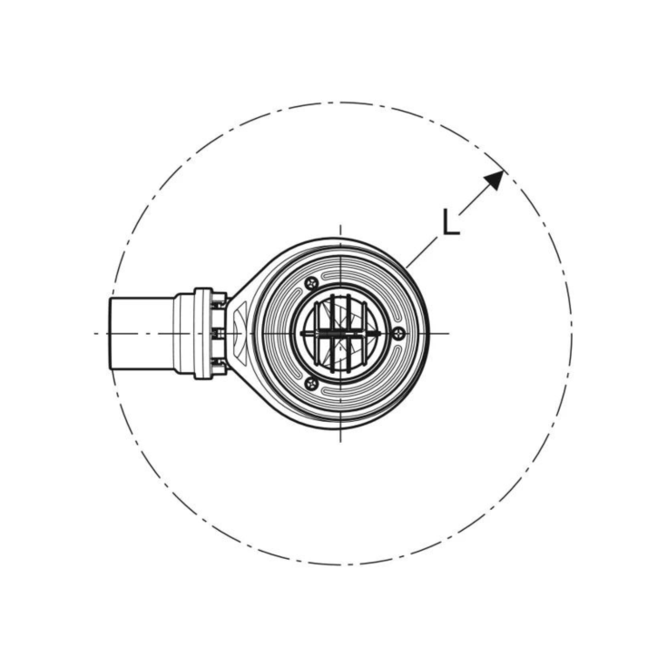 Sifone per piatto doccia con piletta Geberit 150552 -3