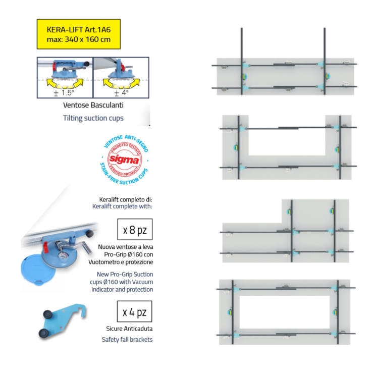 Movimentazione grandi lastre KERA-LIFT 1A6 SIGMA -2