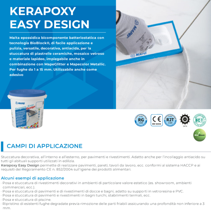 Kerapoxy Easy Design Mapei 3Kg - Malta epossidica bicomponente -2