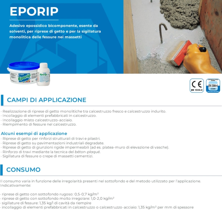 Collante sigillatura di massetti Eporip Mapei -3