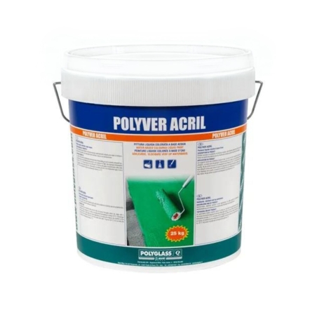 Pittura protettiva Polyver Acril bianca 25 Kg PolyglassPOLYGLASS