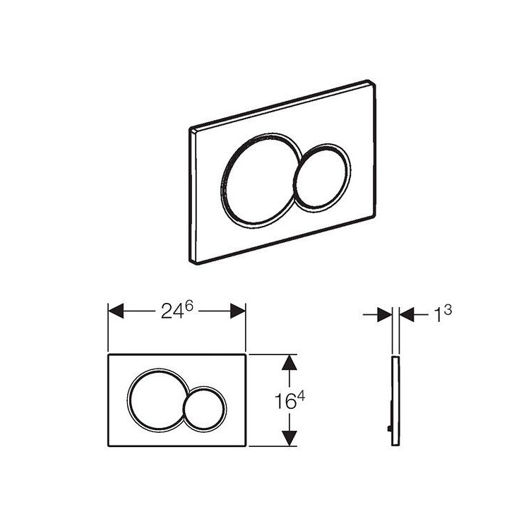 Placca comando wc bianca Sigma01 Geberit -2