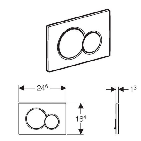 Placca comando wc bianca Sigma01 Geberit -2
