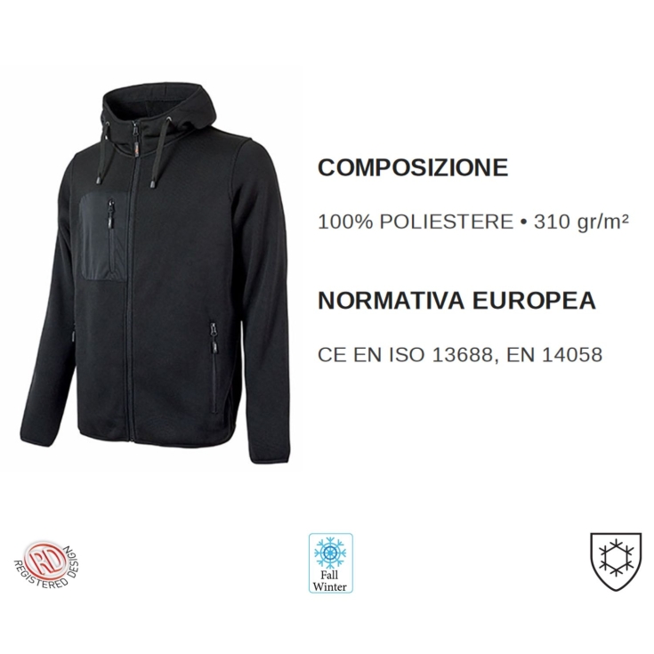 Felpa U-Power da lavoro RAINBOW black carbon -5