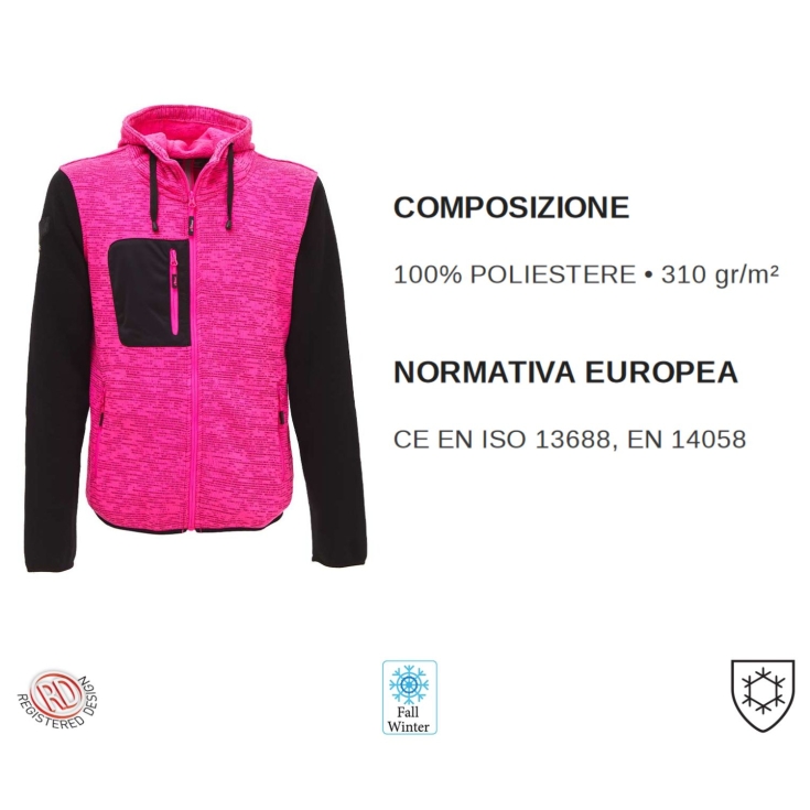 Sweat de travail U-Power RAINBOW LADY pink fluo -5