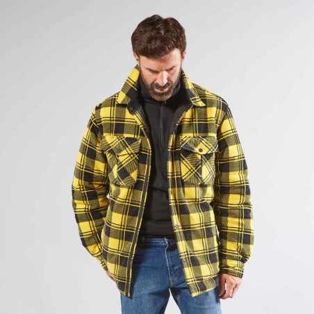 Camicia in pile U-Power WILLOW yellow pepita -2