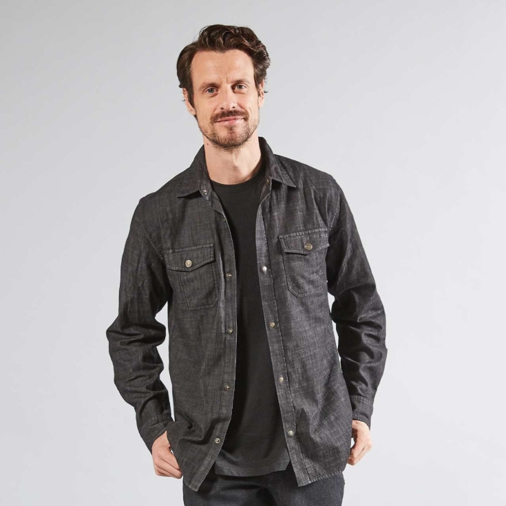 Camicia U-Power di jeans da lavoro MAPLE black carbon -2