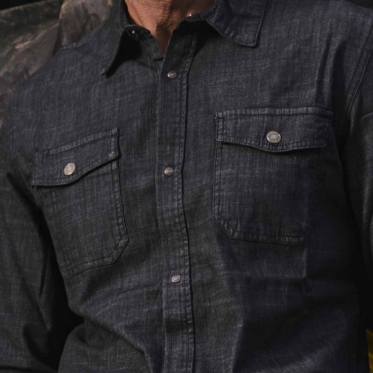 Camicia U-Power di jeans da lavoro MAPLE black carbon -3