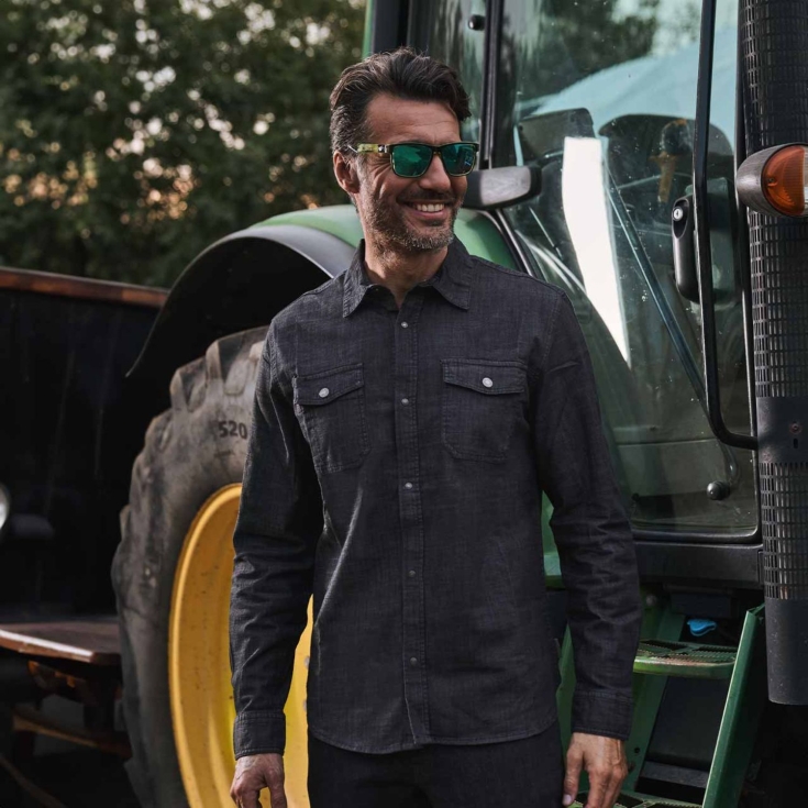 Camicia U-Power di jeans da lavoro MAPLE black carbon -4