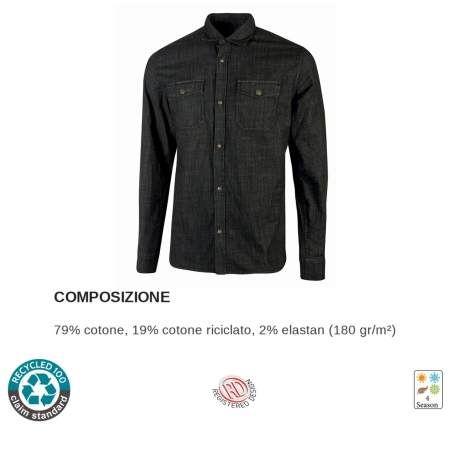 Camicia U-Power di jeans da lavoro MAPLE black carbon -6
