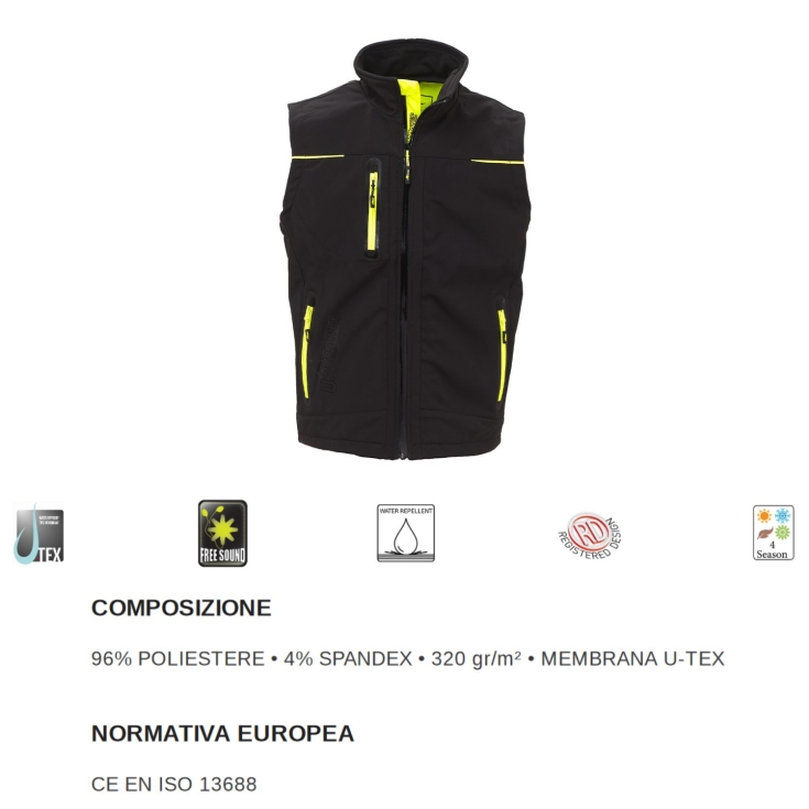 Gilet U-Power da lavoro UNIVERSE black carbon -7