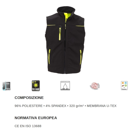 Gilet U-Power da lavoro UNIVERSE black carbon -7