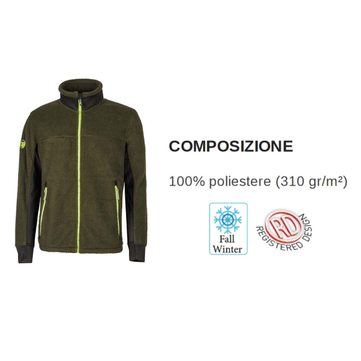 Veste polaire U-Power BARK vert foncé -4