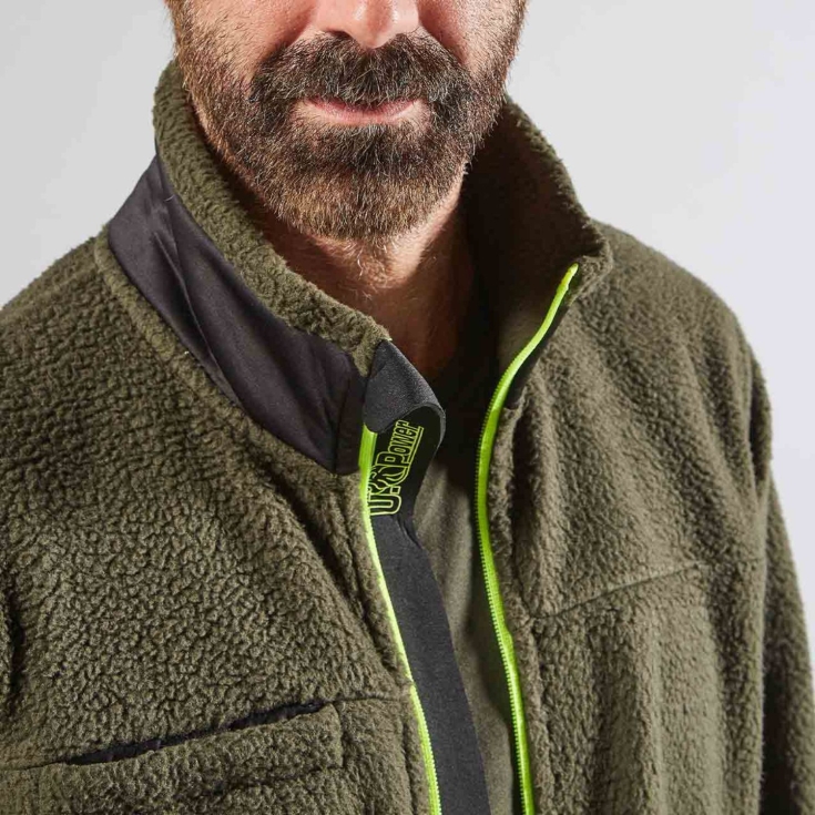 Giacca in pile U-Power BARK dark green -7