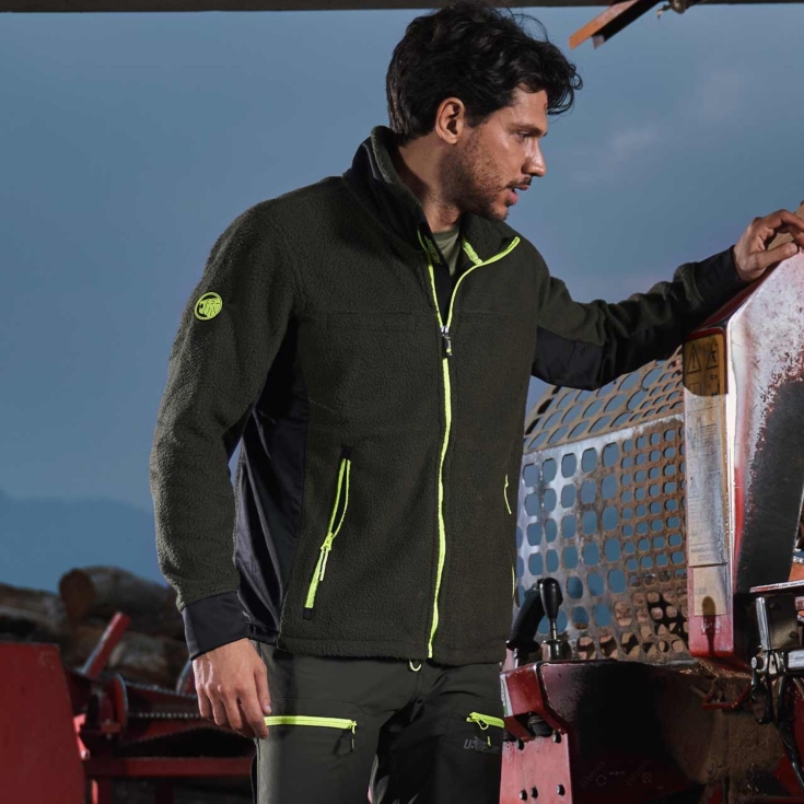 Giacca in pile U-Power BARK dark green -8