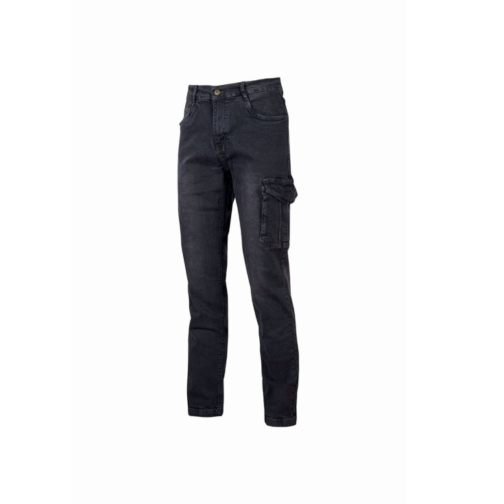 Jean cargo U-Power TOMMI noir carbone -1