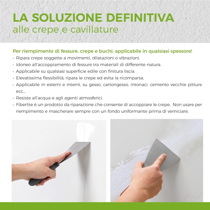 Stucco pronto all'uso in pasta Aguaplast Fiberlite 750mlAGUAPLAST