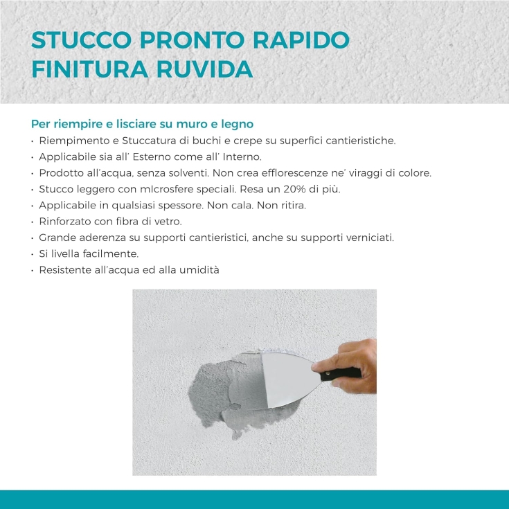 Stucco rapido per ponteggi Rapid Fill AguaplastAGUAPLAST