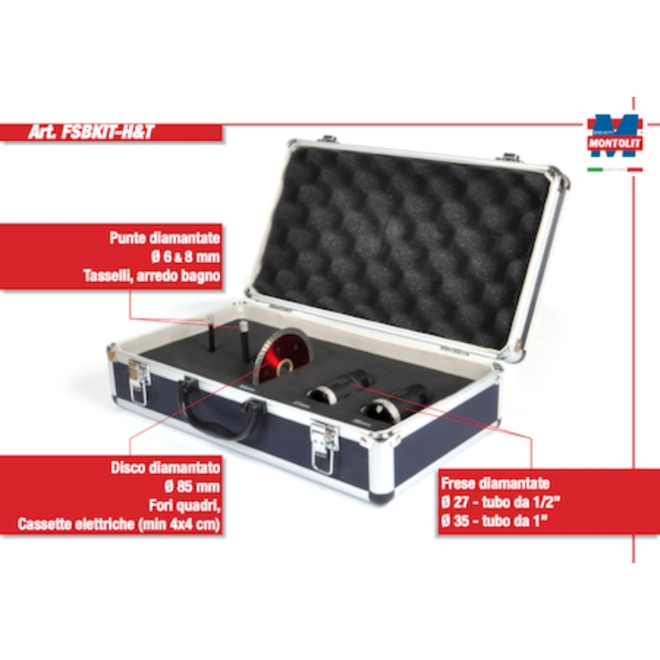 Kit frese foratura a secco FSBKIT-H&T MontolitMONTOLIT