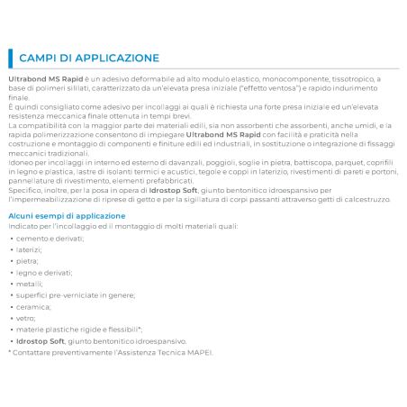 Adesivo di montaggio Ultrabond MS Rapid Mapei -2
