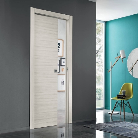 Porta scorrevole Scrigno Venato bianco 105mm Comfort Prima -1