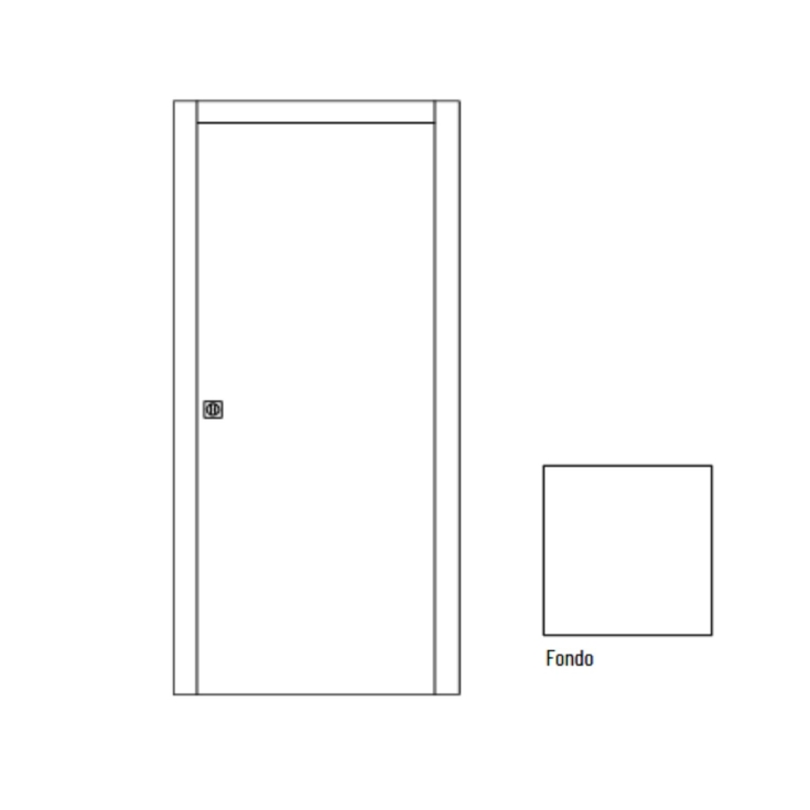 Porta filomuro scorrevole laccata Scrigno -4