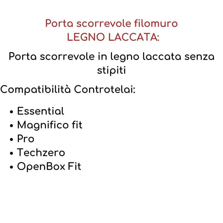 Porta filomuro scorrevole laccata Scrigno -5