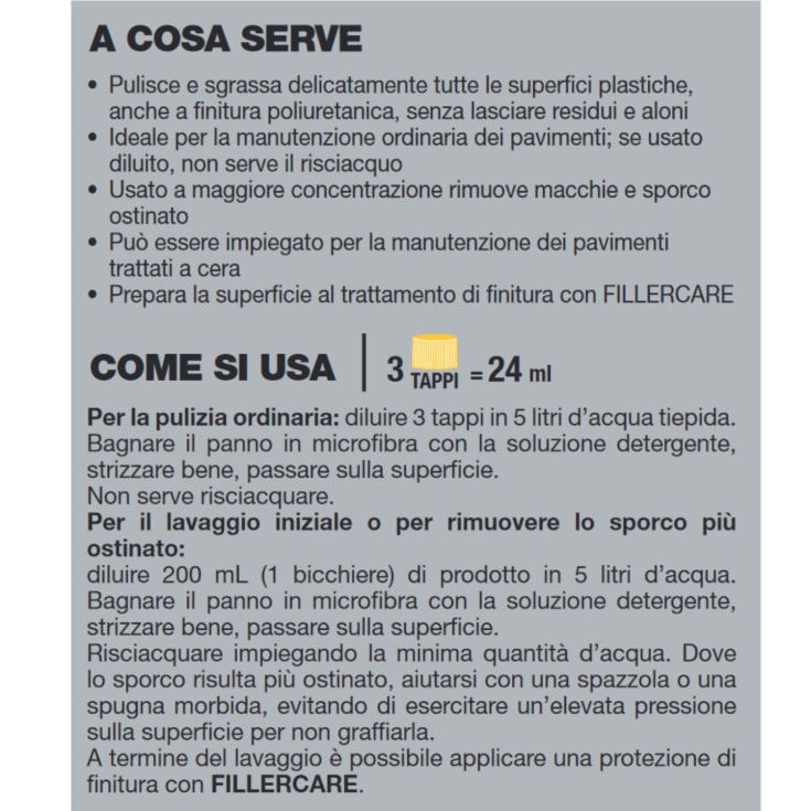 Detergente HACCP pulizia delicata Fila Softwash 1lFILA