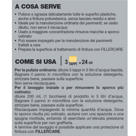 Detergente HACCP pulizia delicata Fila Softwash 1lFILA