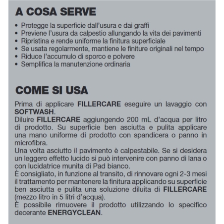 Finitura protettiva superfici plastiche Fila Fillercare 1LFILA