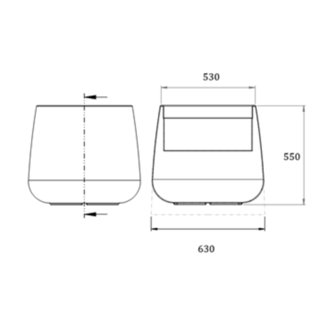 Portavaso da giardino a Goccia alto 55cm Cromia - Monacis -9