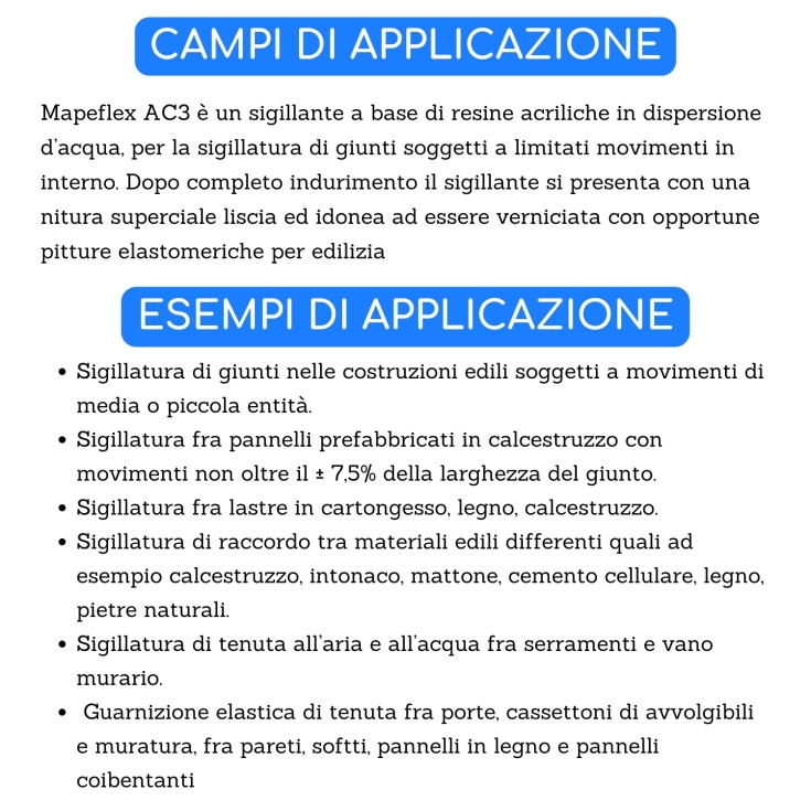 Silicone bianco Mapeflex AC3 Mapei -2