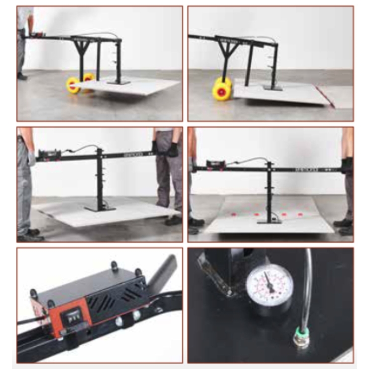 Movimentazione e posa di piastrelle con ventosa a batteria TSX RaimondiRAIMONDI
