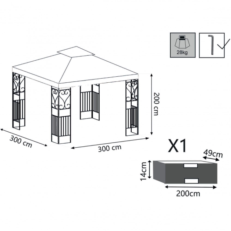 Gazebo Boston 3 X 3