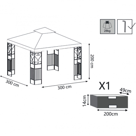 Gazebo Boston 3 X 3