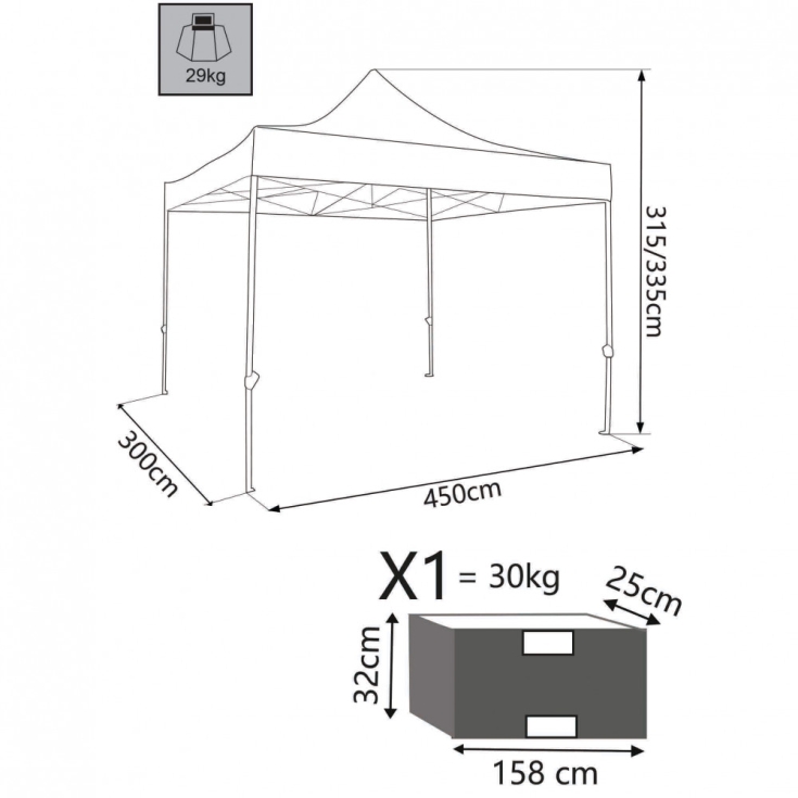 Gazebo Pantheon 3 X 4,5