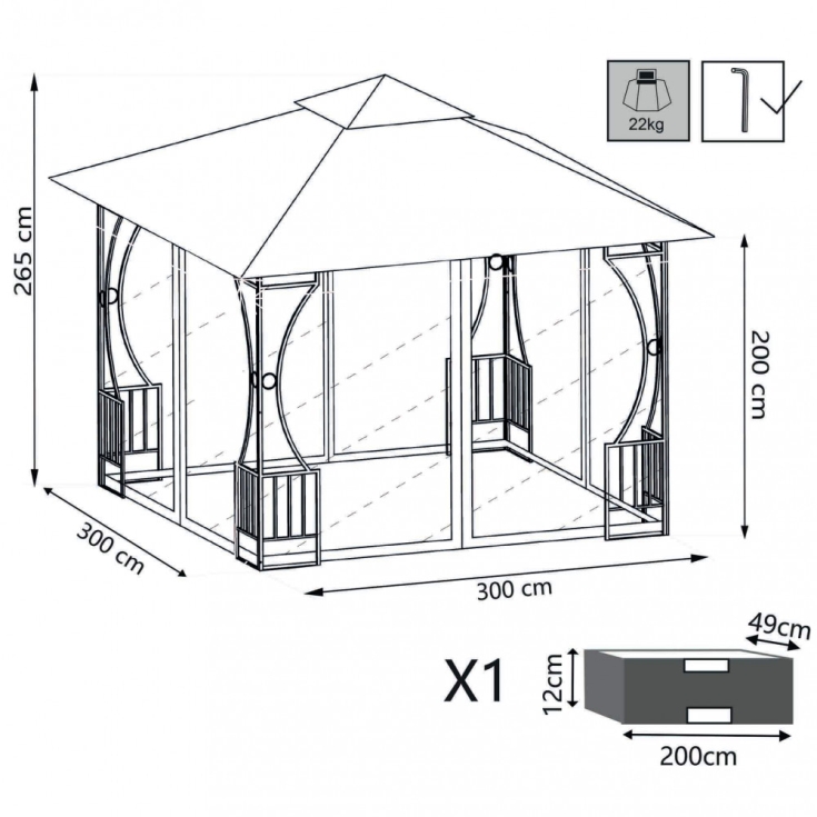 Gazebo Hogan 3 X 3
