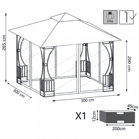 Gazebo Hogan 3 X 3