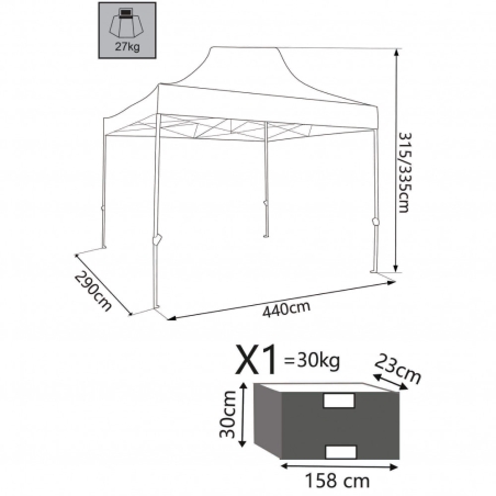 Gazebo Holiday 3 X 4,5