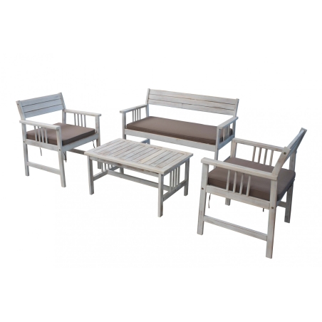 Salotto Bali Bianco C/Cuscini