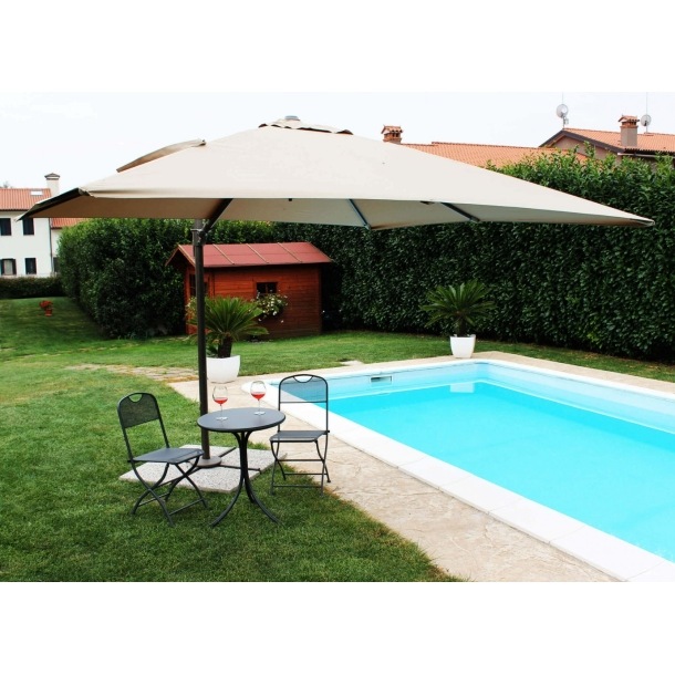 Ombrellone Mercurio 3 X 4 P/L Palo Nero Telo Beige