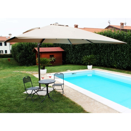 Ombrellone Mercurio 3 X 4 P/L Palo Nero Telo Beige