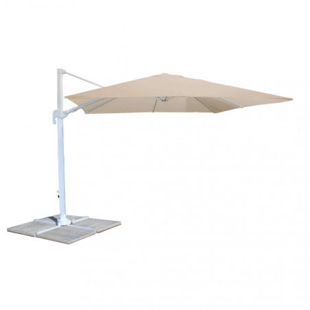 Ombrellone Saturno Bianco P/L 3 X 4 Telo Tortora