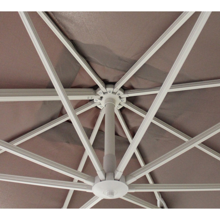 Ombrellone Saturno Bianco P/L 3 X 4 Telo Tortora