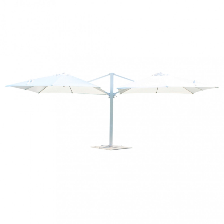 Ombrellone Doppio 3 X 3 Archimede Bianco Telo Bianco