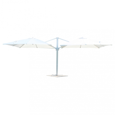 Ombrellone Doppio 3 X 3 Archimede Bianco Telo Bianco
